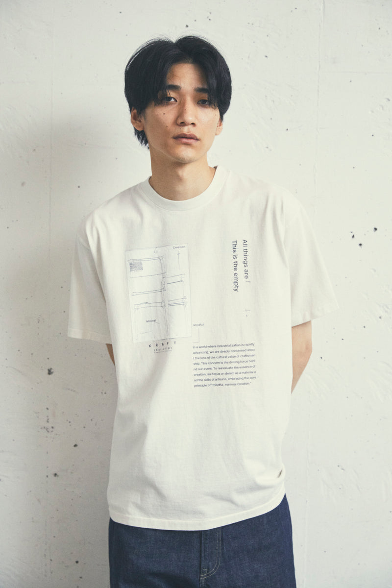 17/- ROUND SHAPE S/S TEE - tenon T-chair and Craft Mind