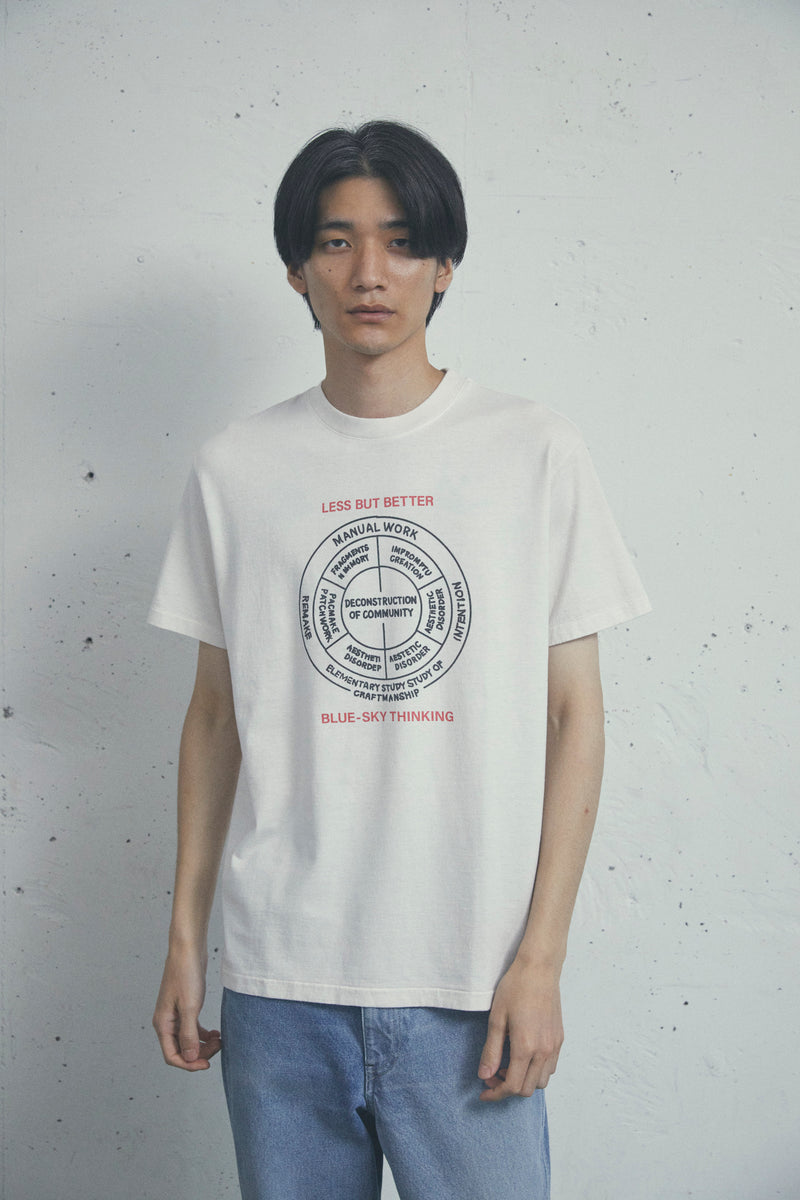 17/-ROUND SHAPE DYED TEE 