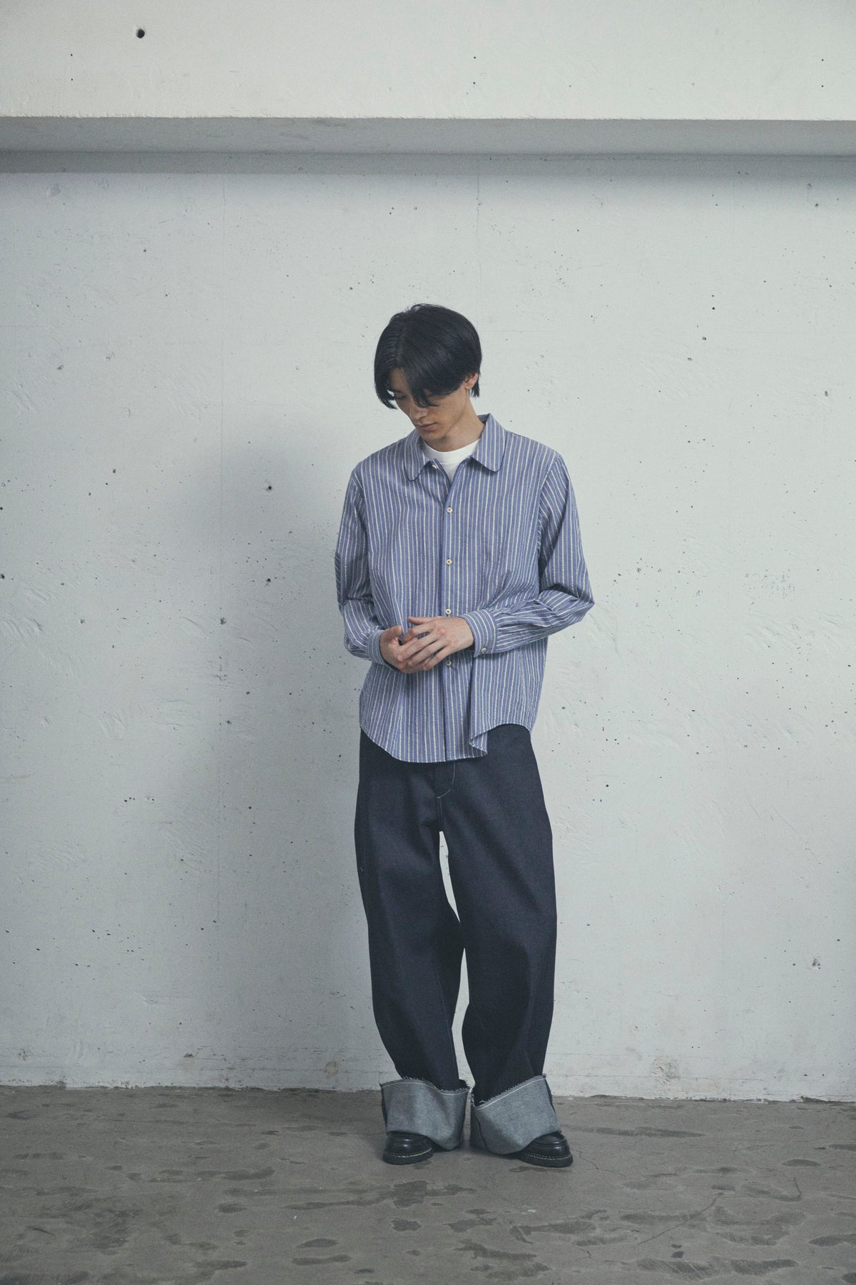 QUIET STRIPE PIPING SHIRT