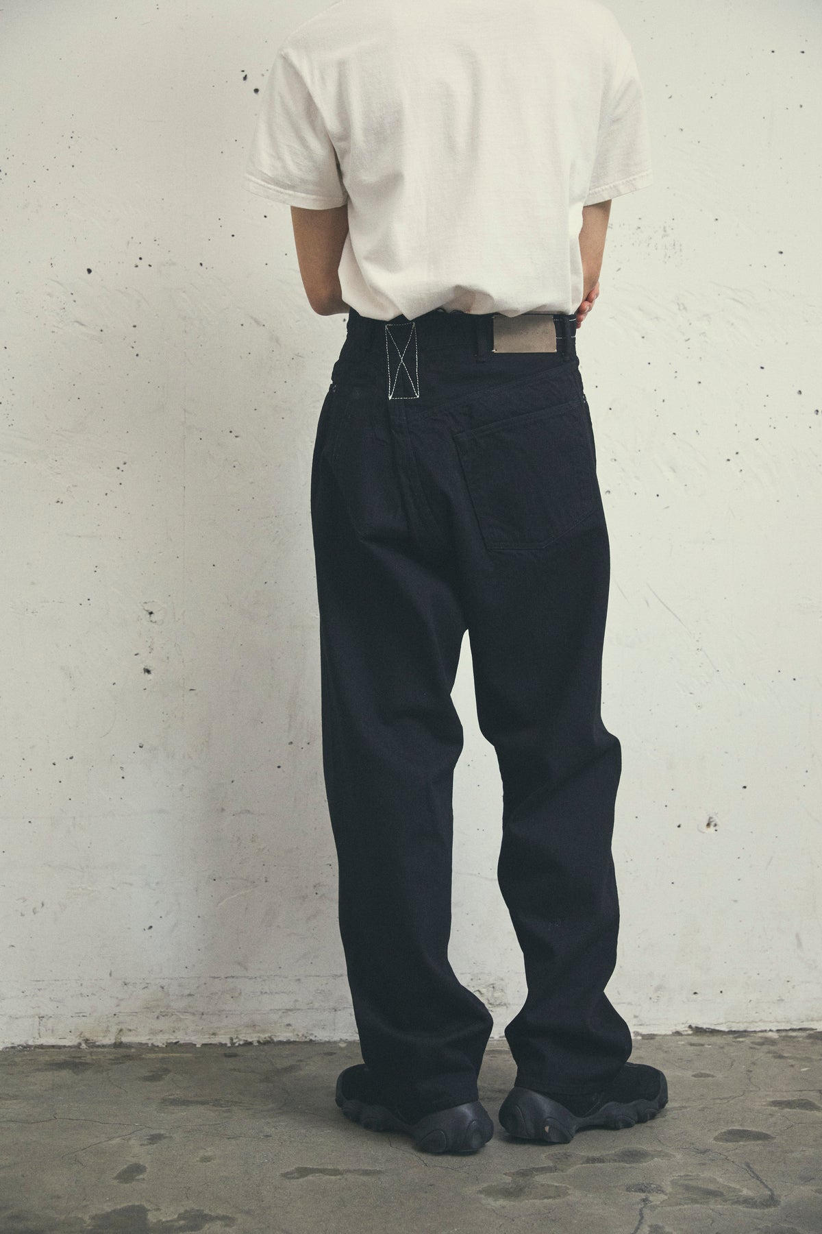 SELVEDGE CROSS DENIM PANTS BLACK