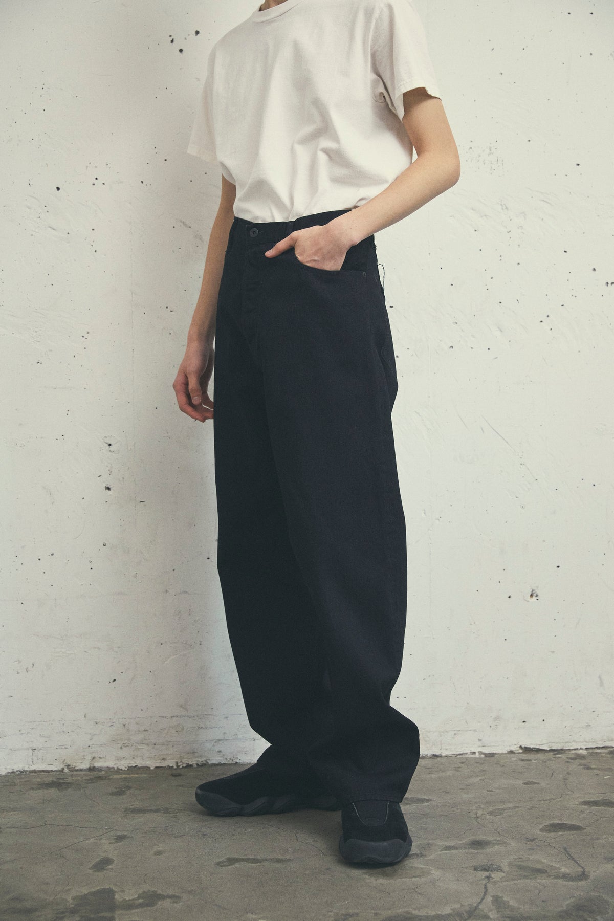 SELVEDGE CROSS DENIM PANTS BLACK