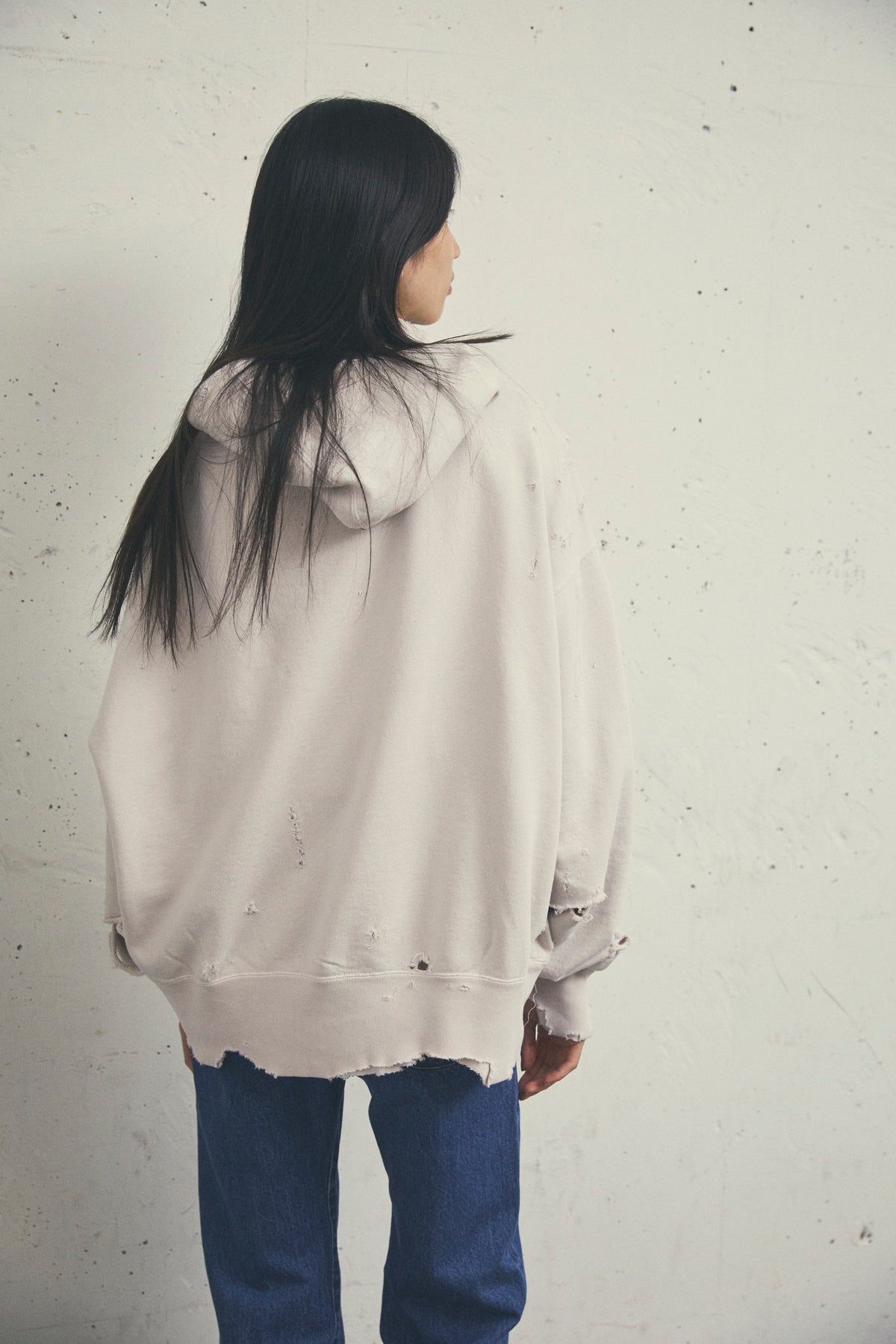 MORE DAMAGE WASHED SWEAT PARKA