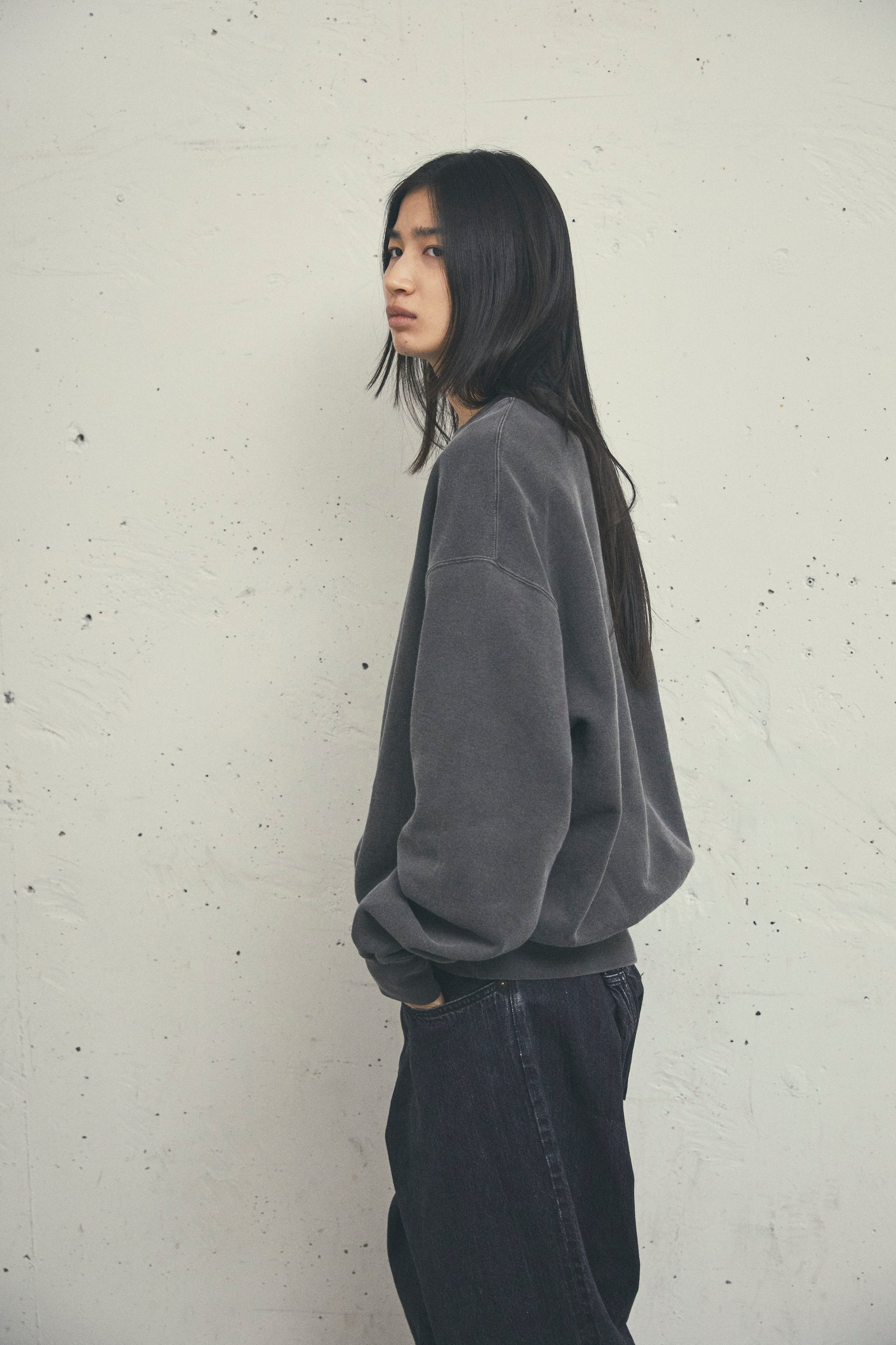 USED DYED CREW NECK SWEAT