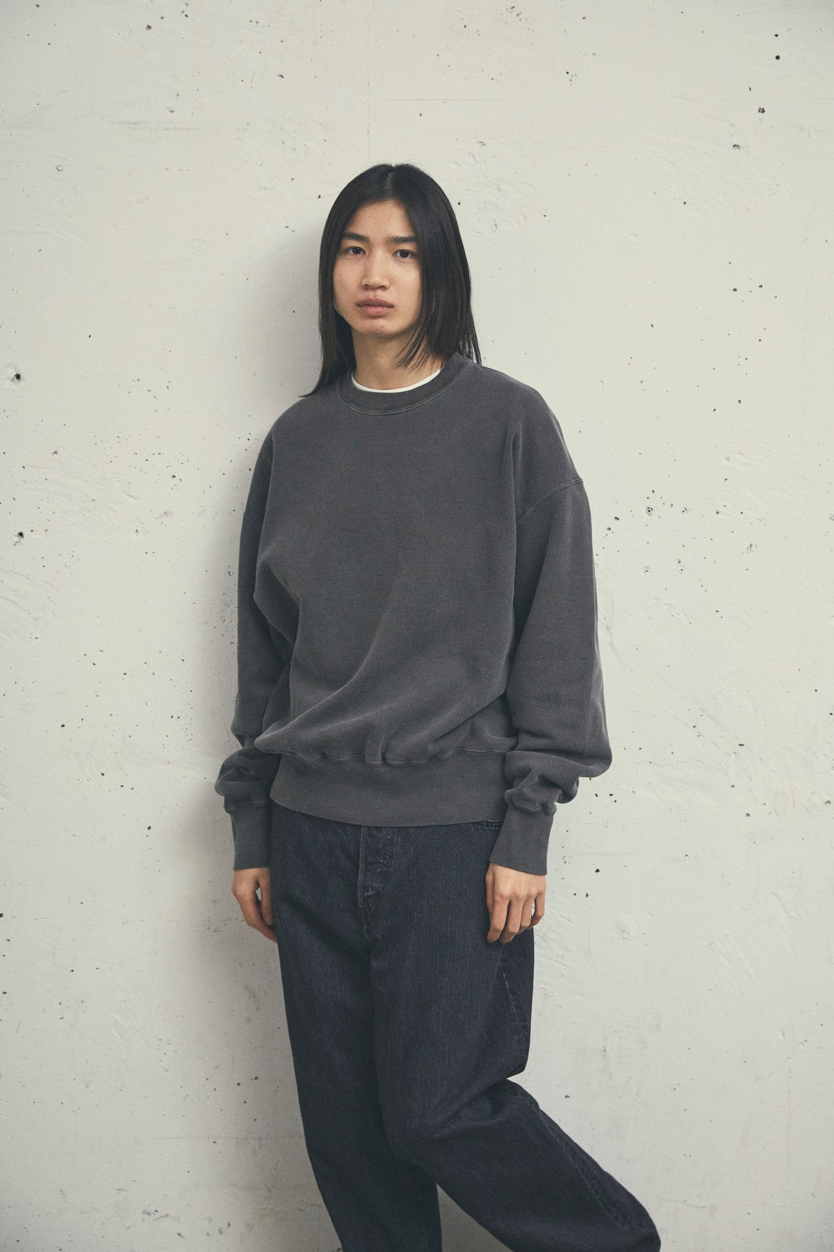 USED DYED CREW NECK SWEAT