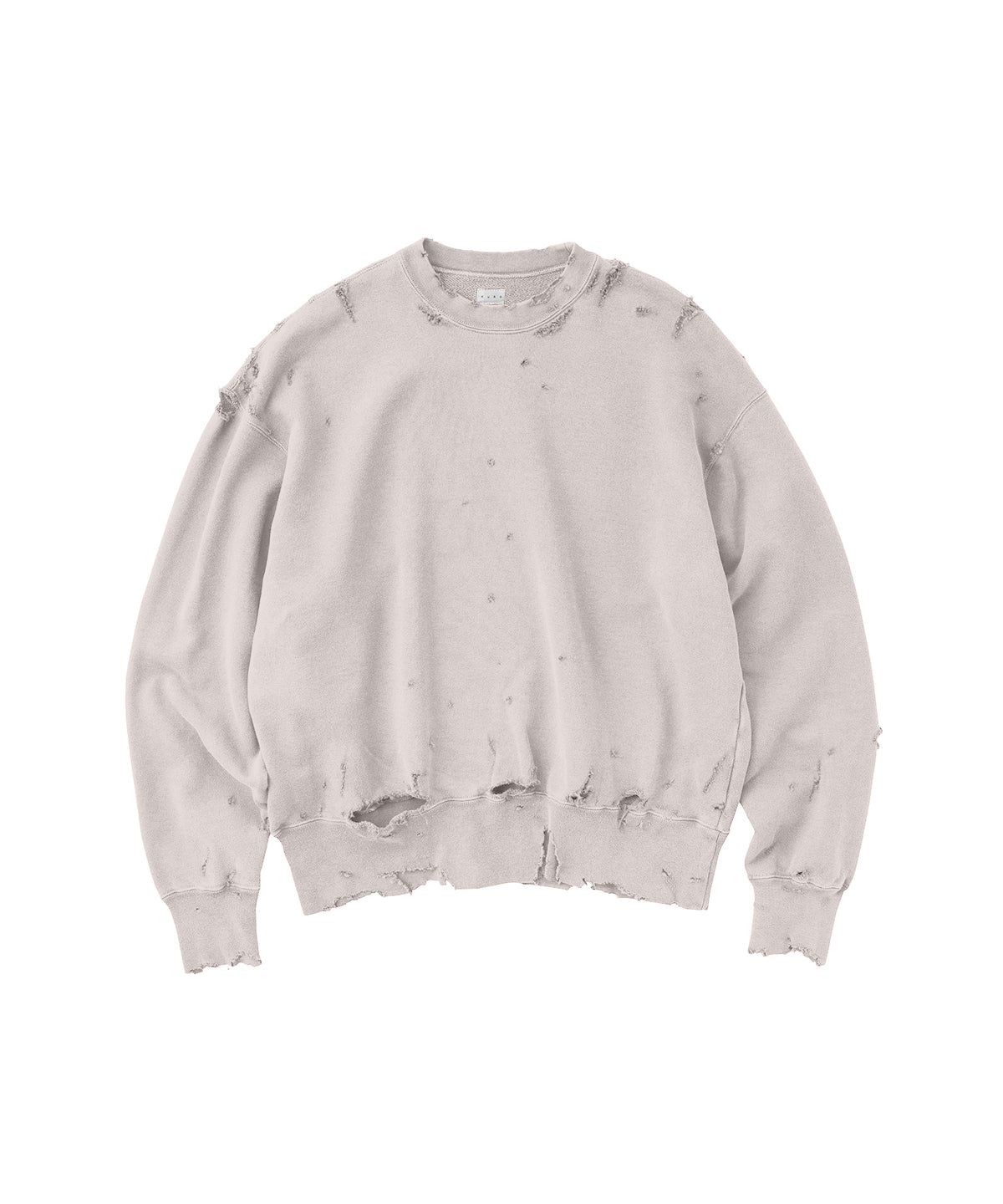 MORE DAMAGE WASHED CREW NECK SWEAT
