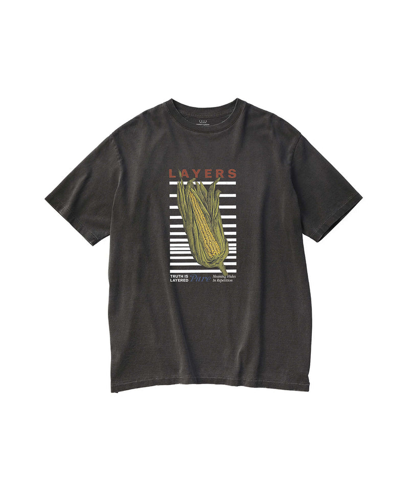 17/-ROUND SHAPE DYED TEE 