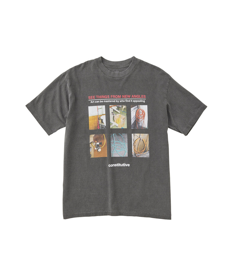 17/-ROUND SHAPE DYED TEE 