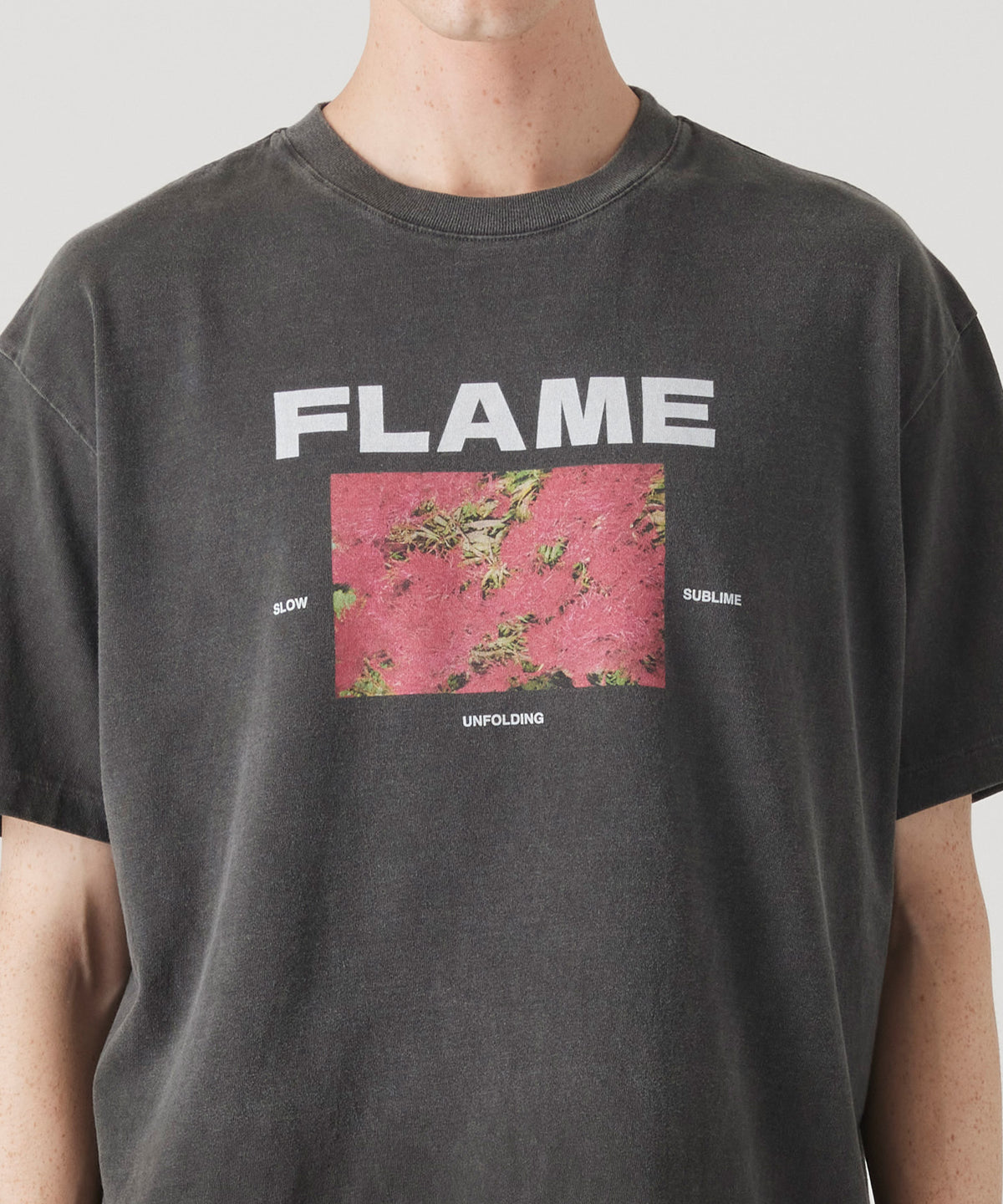 17/- ROUND SHAPE DYED TEE "Flame"