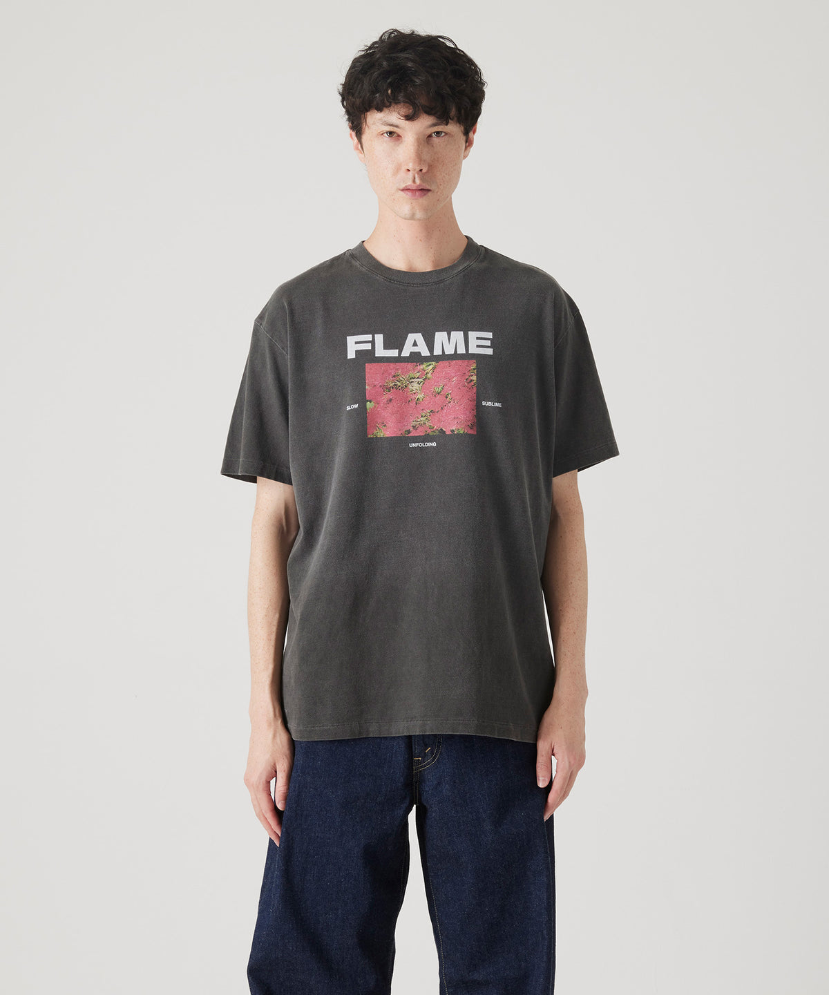 17/- ROUND SHAPE DYED TEE "Flame"