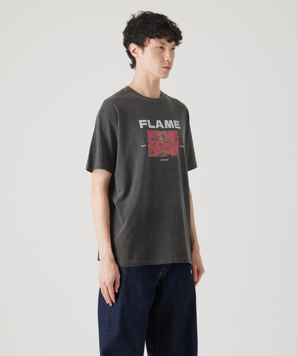 17/- ROUND SHAPE DYED TEE "Flame"