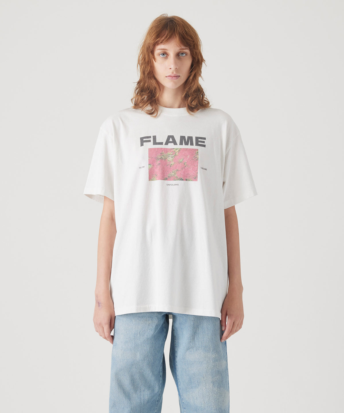17/- ROUND SHAPE DYED TEE "Flame"