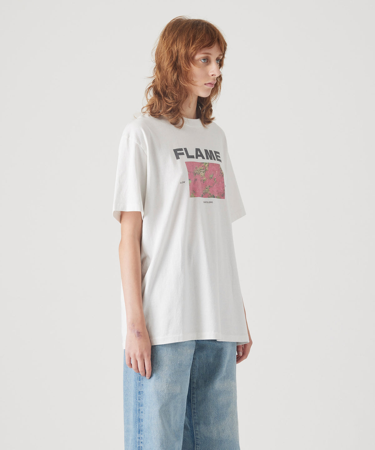 17/- ROUND SHAPE DYED TEE "Flame"