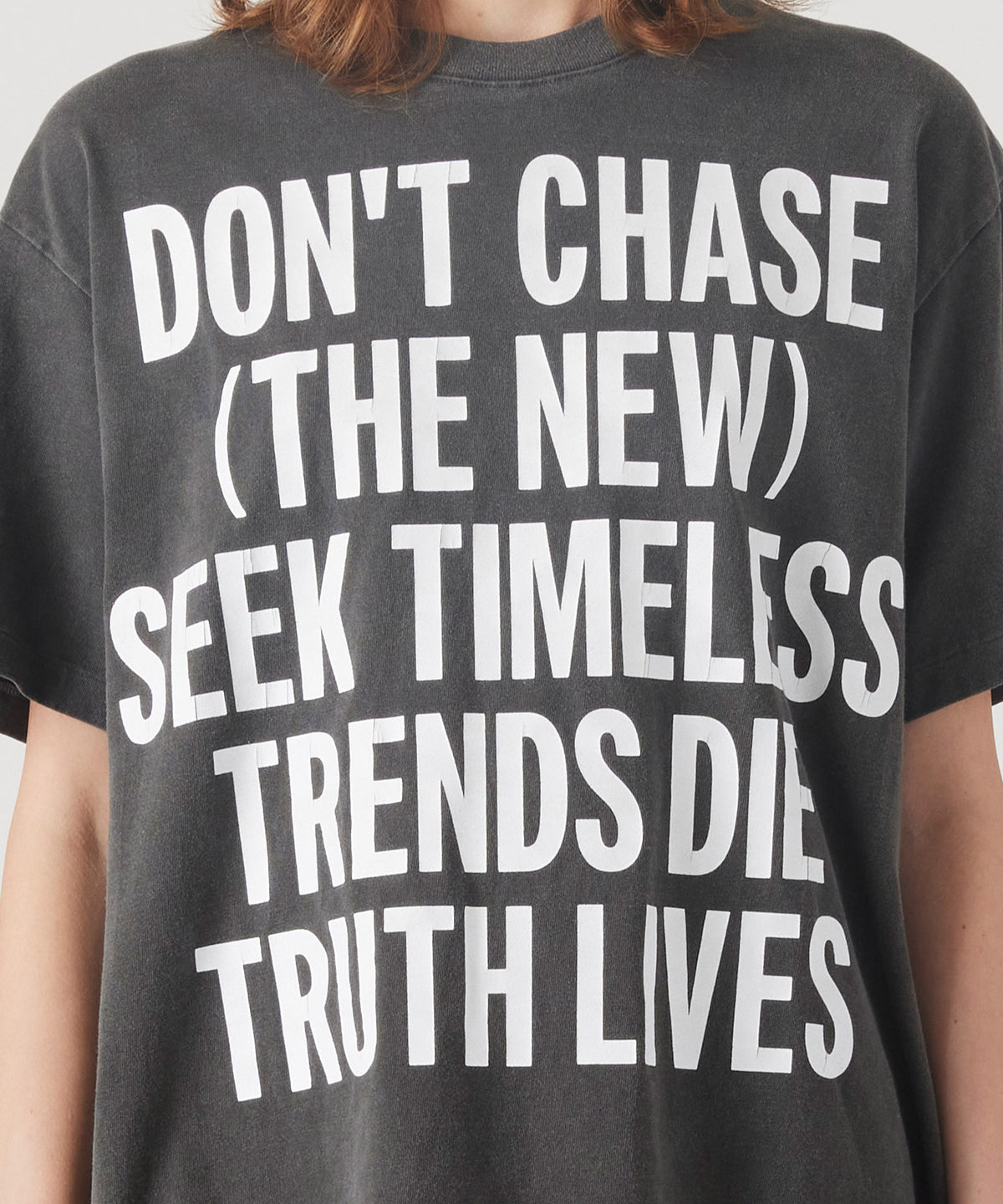 17/- ROUND SHAPE DYED TEE "Don't Chase"