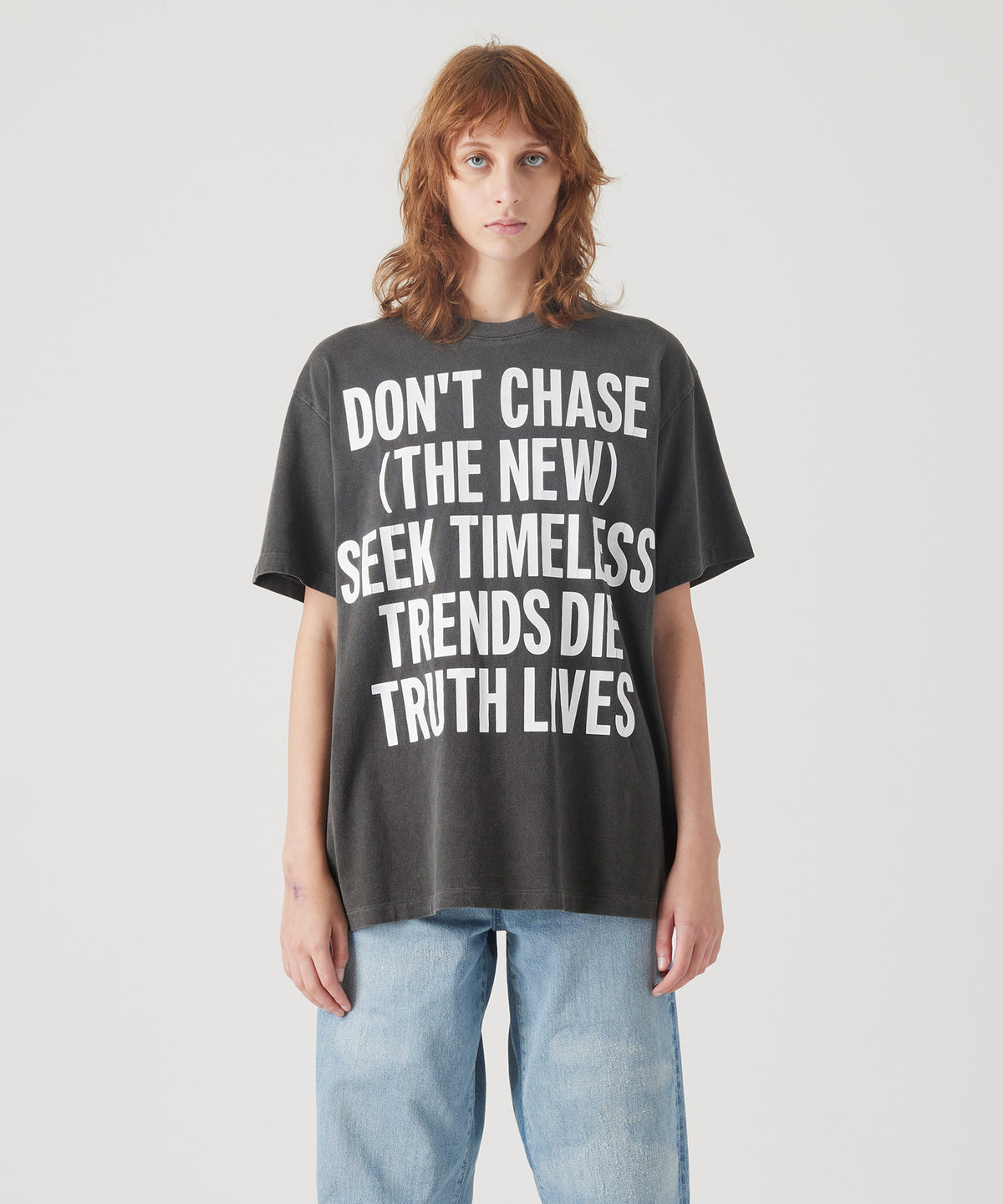 17/- ROUND SHAPE DYED TEE "Don't Chase"