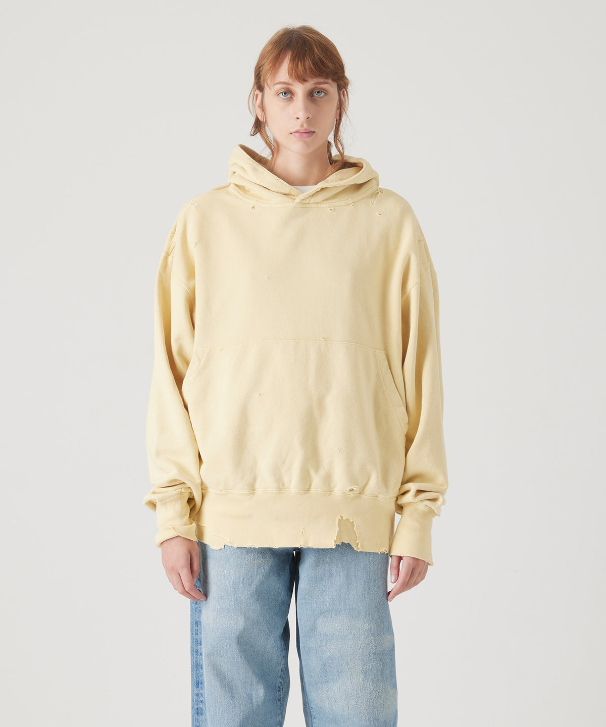 MORE DAMAGE WASHED SWEAT PARKA