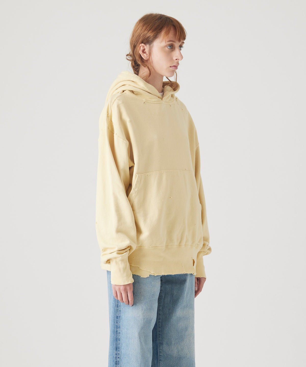 MORE DAMAGE WASHED SWEAT PARKA