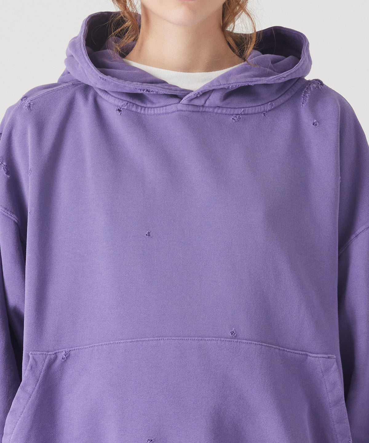 MORE DAMAGE WASHED SWEAT PARKA