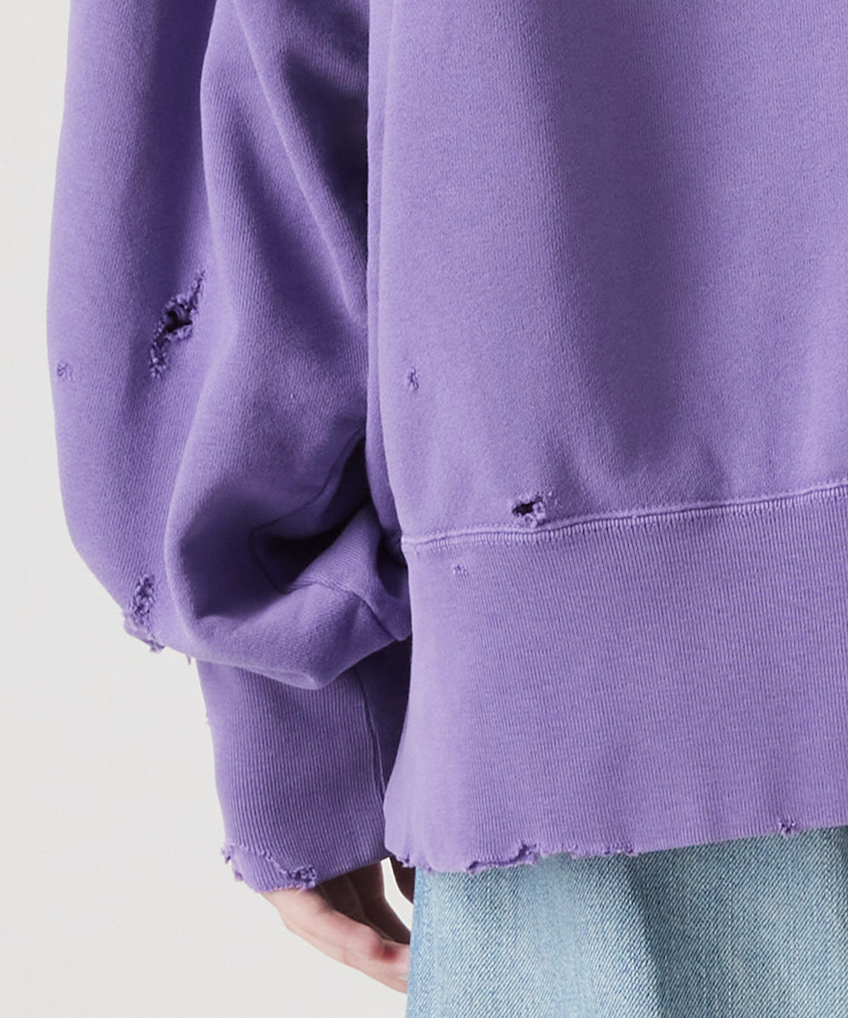 MORE DAMAGE WASHED SWEAT PARKA