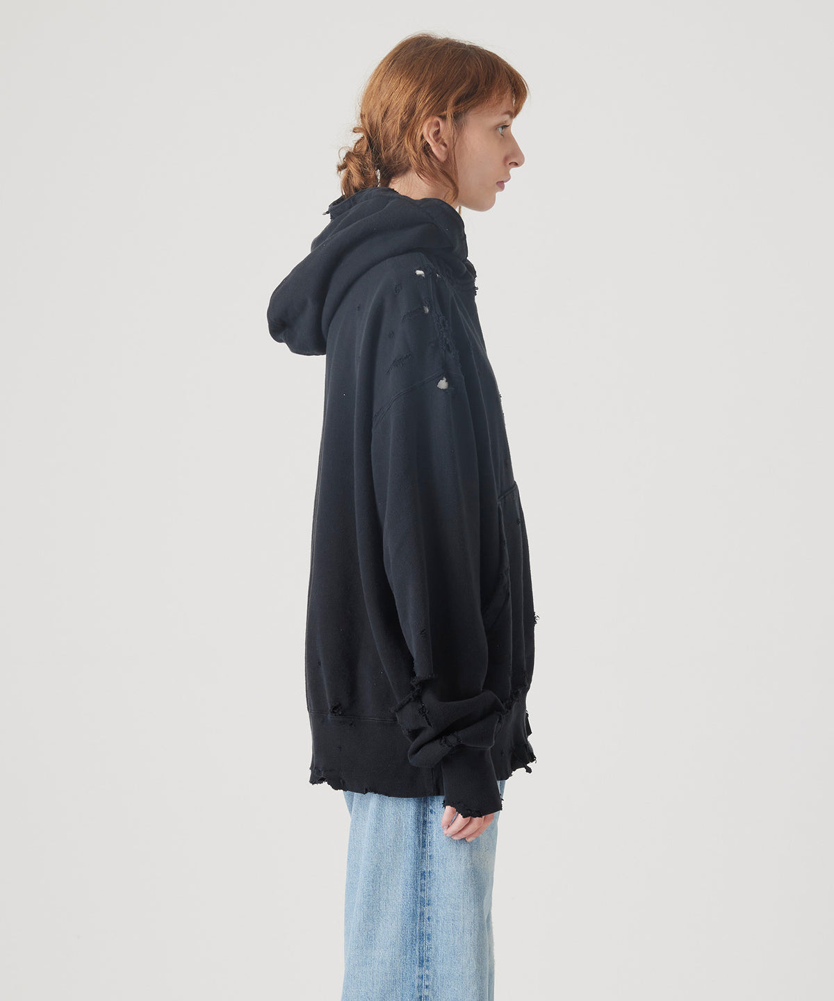 MORE DAMAGE WASHED SWEAT PARKA