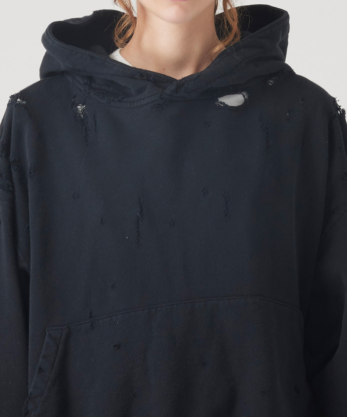 MORE DAMAGE WASHED SWEAT PARKA