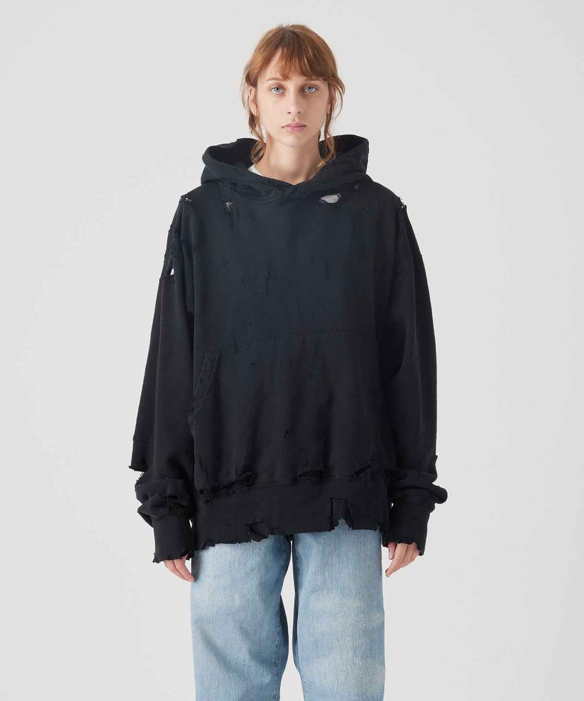 MORE DAMAGE WASHED SWEAT PARKA